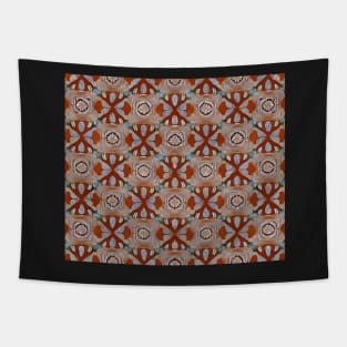 Reddish Brown Aesthetic Abstract Pattern Tapestry