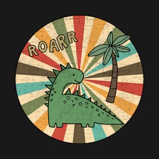 Dinosaur drawing - Retro colors T-Shirt