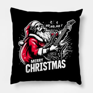 Santa Claus Playing Guitar Pillow