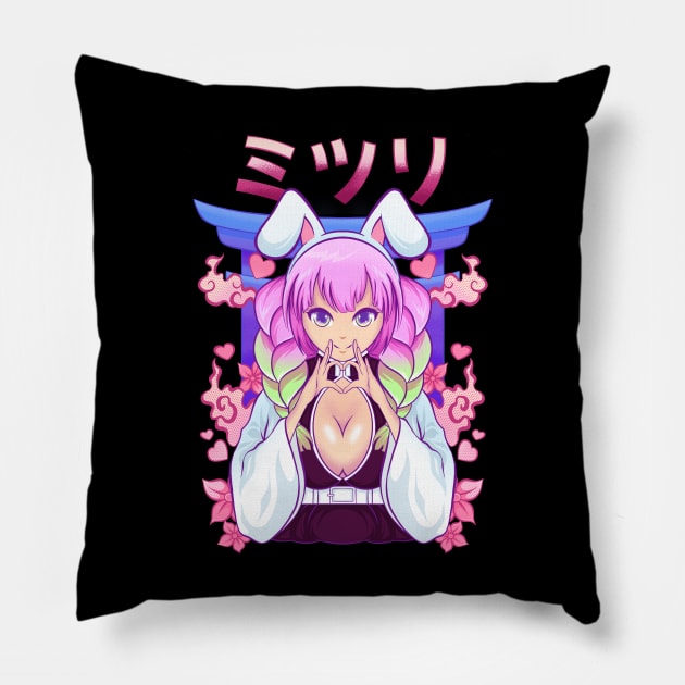 mitsuri kanroji Pillow by Illustrasikuu