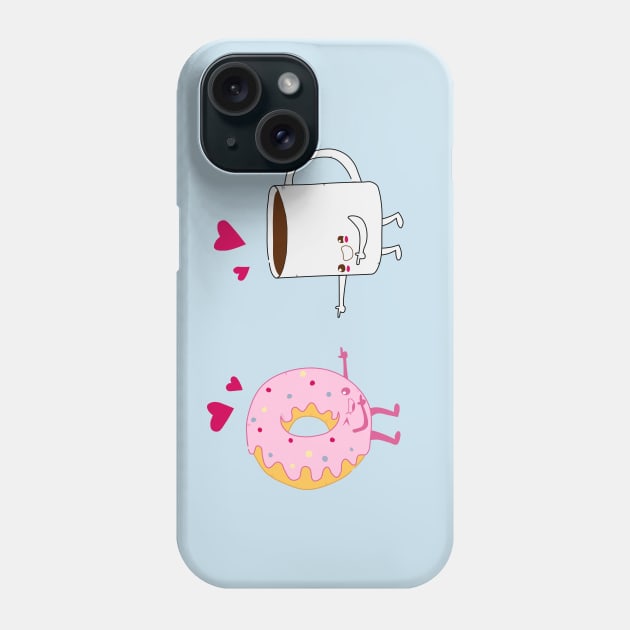 Donut and Coffee Pair Phone Case by OneWeirdDude