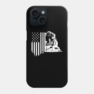 railroad spike american flag Train Gift for railway workers Phone Case