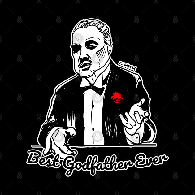 Best Godfather Ever Godfather Announcement Gift by sketchnkustom