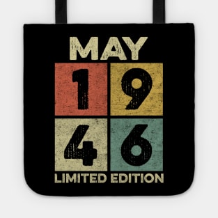 76 Year Old 76th Birthday Design for May 1946 born Limited Edition Legend BDay Gift Tote