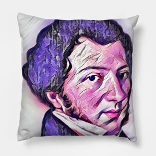 Gioachino Rossini Pink Portrait | Gioachino Rossini Artwork 7 Pillow