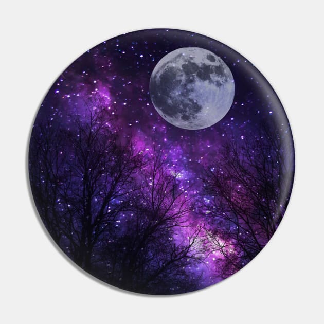 Galaxy Moon Pin by Astrablink7