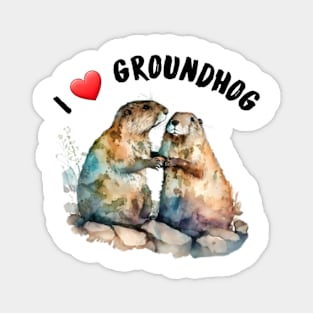 I love groundhog Magnet