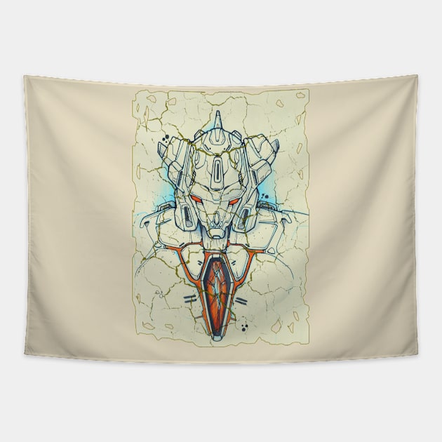 Gundam robot Tapestry by INKSPACE