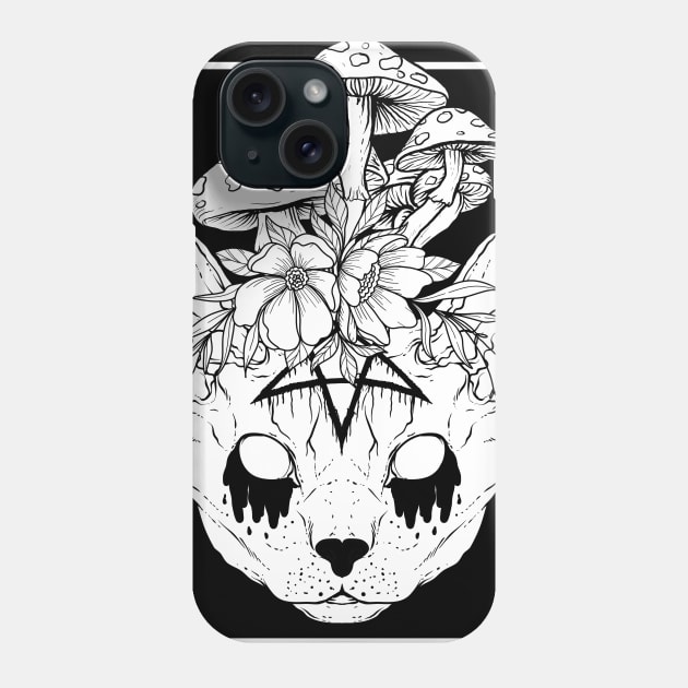 Cottagecore Aesthetic Gothic Sphynx Cat Occult Phone Case by Alex21
