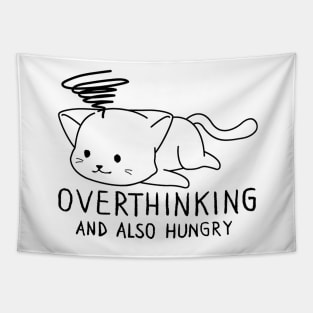 funny cat, Overthinking And Also Hungry Tapestry