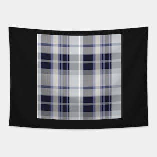 Winter Aesthetic Conall 1 Hand Drawn Textured Plaid Pattern Tapestry