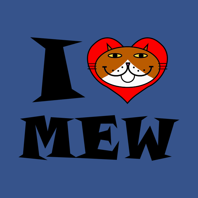 I Heart Cat - Orange Tuxedo Cat by RawSunArt