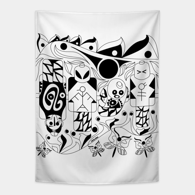 Aztec alien tapestry store