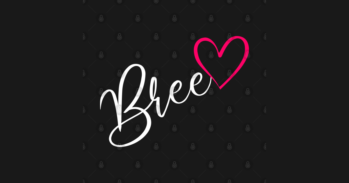 Bree Name Calligraphy Pink Heart - Bree Name - Magnet | TeePublic