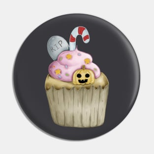 Halloween cute cupcake Pin