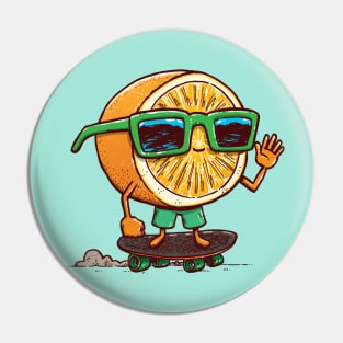 The Orange Skater Pin