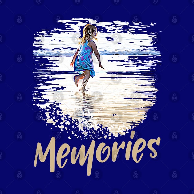 Memories - Little girl playing on the beach by Ripples of Time