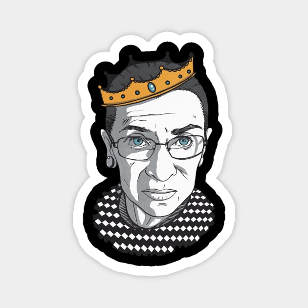 Ruth bader crown Magnet by finnimoo