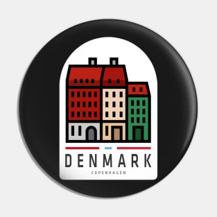 Copenhagen Denmark Sticker, Scandinavia Pin