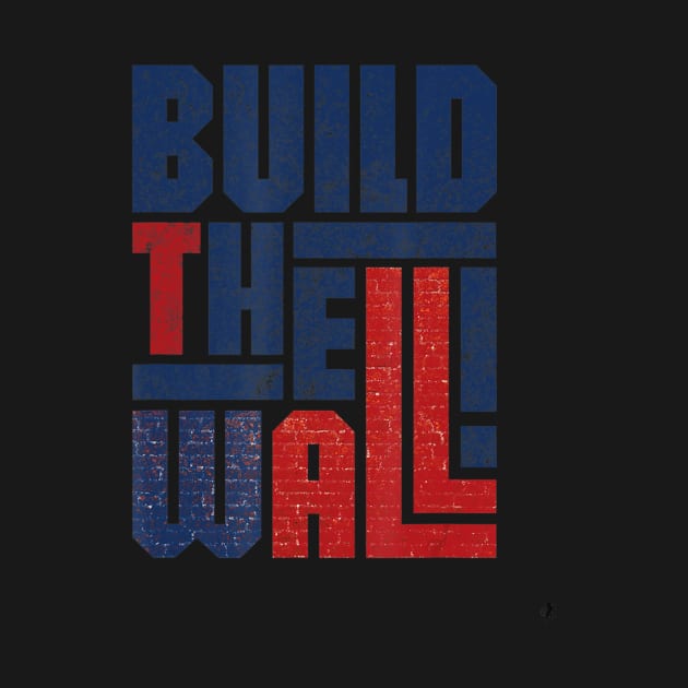 American Flag Build The Wall Donald Trump by Steff Speleers