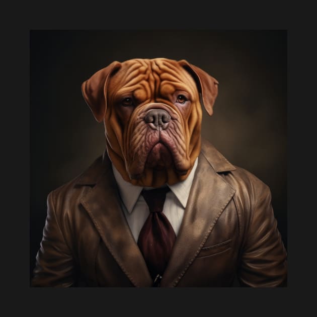 Dogues de Bordeaux Dog in Suit by Merchgard