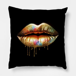 Gold kiss Pillow