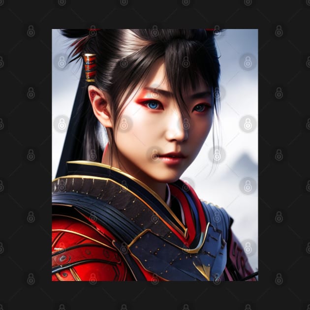 Female Samurai - Realistic Portrait by MtWoodson