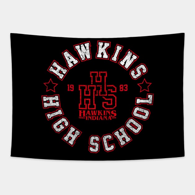 Hawkins High School Tapestry by cowyark rubbark
