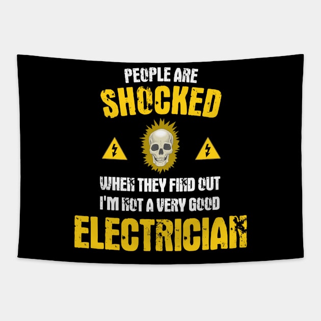 Funny Electrician Journeyman Electrical Engineer Tapestry by MGO Design