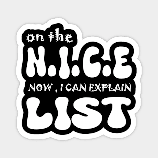 Christmas Humor: On the NICE List Magnet