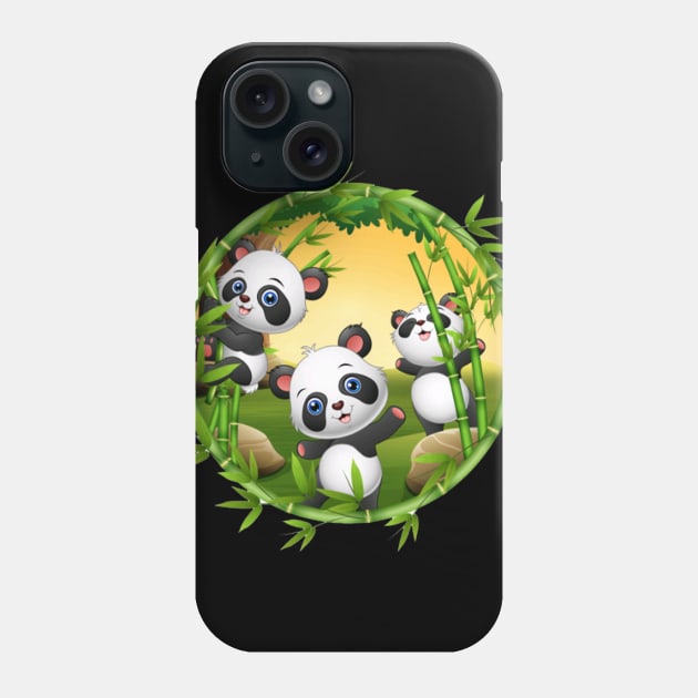 Panda Phone Case by GauNhoiBoom