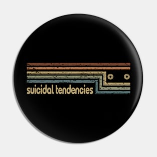 Suicidal Tendencies Cassette Stripes Pin