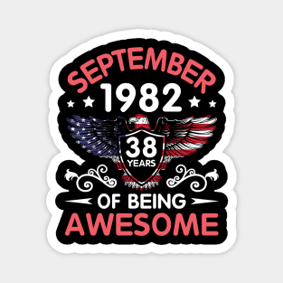 USA Eagle Was Born September 1982 Birthday 38 Years Of Being Awesome Magnet