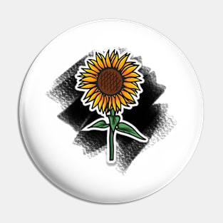 Sunflower Flora Vintage Japanese Brunch Minimalist Pin