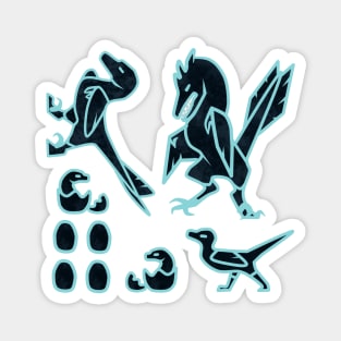 Raptor Family: Inverted Sticker Sheet Magnet