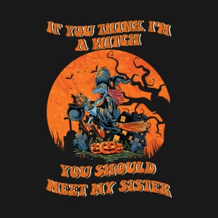 If You Think I'm A Witch You Should Meet My Sister T-shirt T-Shirt