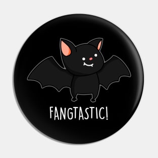 Fangtastic Cute Bat Pun Pin