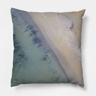 Aerial View Of Sandy Beach And Ocean Pillow