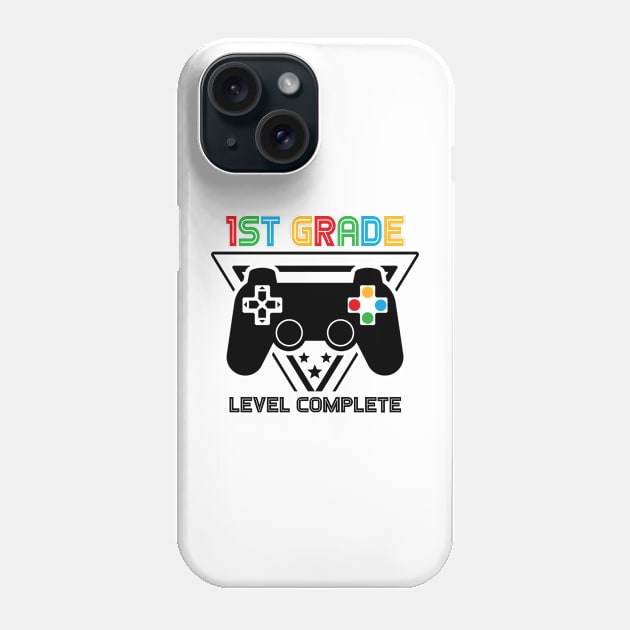 1st Grade Level Complete Graduation Gamer Boys Kids Phone Case by Whataboutyou Cloth