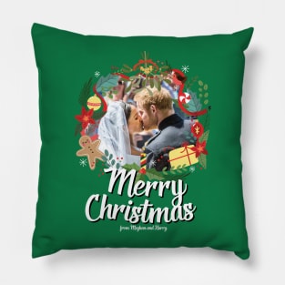 Meghan & Harry Merry Christmas Pillow