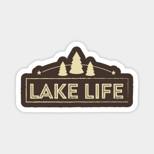 Lake Life with Trees and Stars Magnet