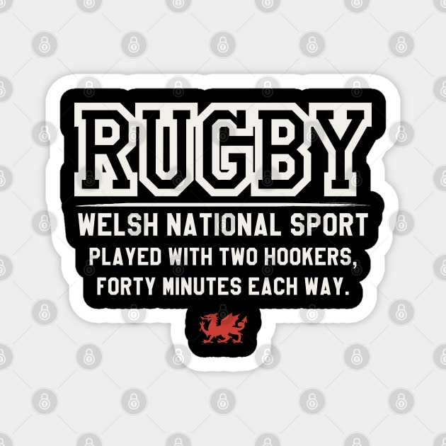 Welsh Rugby, National Sport of Wales Magnet by Teessential