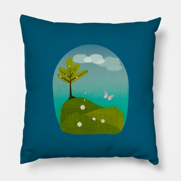 One Summer's Day Pillow by Sybille