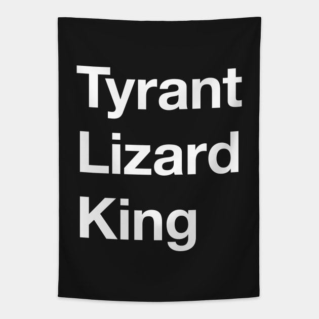 Tyrant Lizard King in White Tapestry by Ekliptik