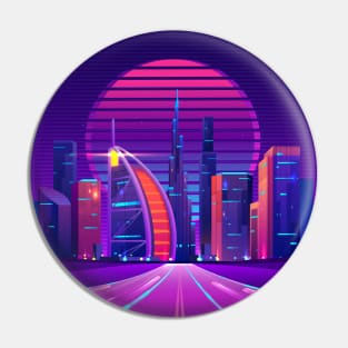 Cyberpunk City Pin