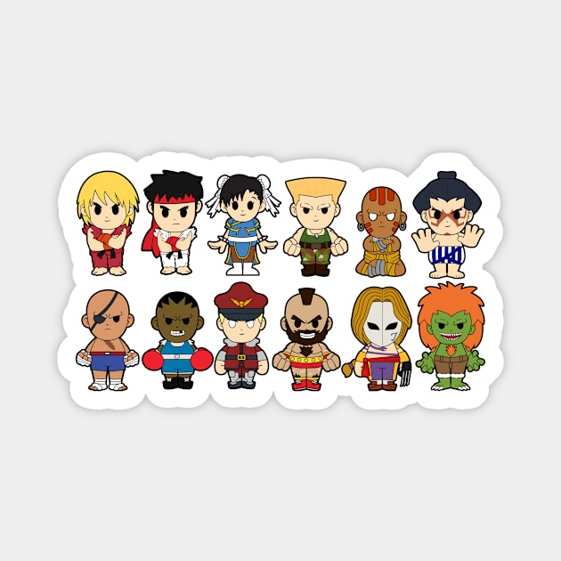 Street Fighter Team Chibi Magnet by nataliawinyoto