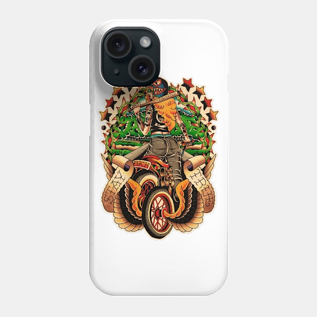 Biker Phone Case by Don Chuck Carvalho