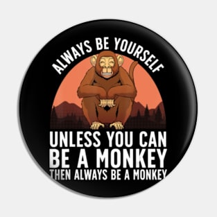 Monkey Women Kids Animal Monkey Lover Pin