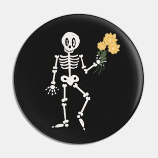 Skeleton flowers Pin