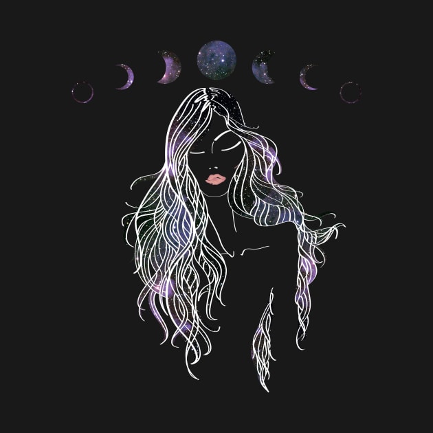 Moon Child Lunar Phases Dreamy Girl by glintintheeye